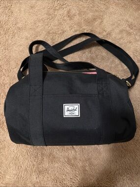 Herschel Supply Company Black Canvas Duffel Shoulder Bag